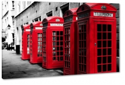 telephone, telefon, budka, londyn, london, anglia, wielka brytania, czerwony, szare to, artystycznie, fotografia, art