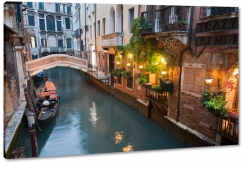 wenecja, canal grande, cienina, kamienice, kultura, wochy, wodne miasto, most, gondola