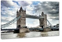 tower bridge, tamiza, londyn, london, anglia, wielka brytania, rzeka, most, chmury
