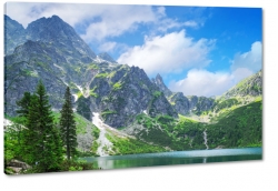 morskie oko, tatry, zakopane, gry, rysy, czarny staw, jezioro, staw, wspinaczka, turystyka, soce, promienie, krajobraz, widok, pejza