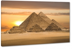 piramidy, egipt, afryka, faraon, staroytno, pustynia, lato, upa, zachd soca, piasek