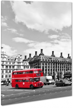 autobus, czerwony, pitrowy, londyn, anglia, podr, szare to, ulica, street