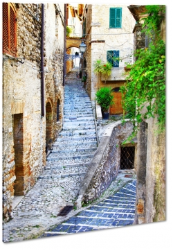 wskie uliczki, schody, kamienice, rolinno, styl, architektura, zwiedzanie, wejcie, klimat, mury, hiszpania
