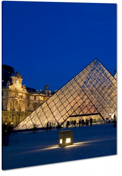 piramida luwru, luwr, francja, konstrukcja, metal, zwiedzanie, atrakcja, turystyka, noc, dark, kultura