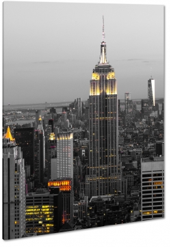 nowy jork, empire state, wieowce, betonowy las, czarno-biay, b&w, cityscape, pejza miejski