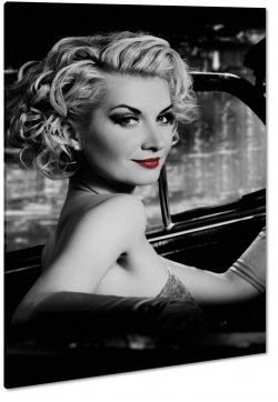 marylin monroe, gwiazda, moda, styl, kobieta, sawa, seksapil, miasto, city, samochd, b&w, czarny