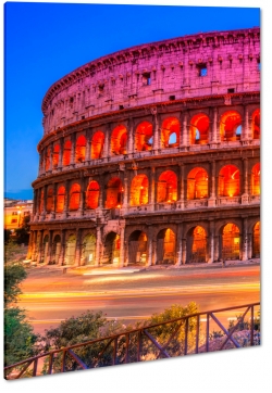 coloseum, koloseum, rzym, wochy, italia, amfiteatr, starotno, podr, budowle, zwiedzanie, turystyka, czerwony, owietlony