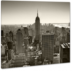 empire state buliding, nowy jork, usa, wiea, biurowiec, wysoko, miasto, city, metropolia, drapacz chmur, b&w