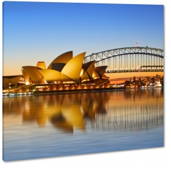 harbour bridge, sydney, australia, most, opera house, zatoka, port jackson, odbicie