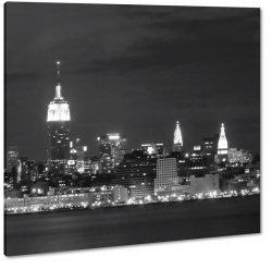 empire state buliding, nowy jork, skyline, czarny, usa, wiea, b&w, biurowiec, wysoko, miasto, city, metropolia, drapacz chmur