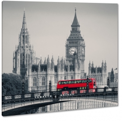 big ben, londyn, anglia, szary, autobus, lambeth bridge, most, westminster, zegar, b&w