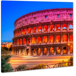 coloseum, koloseum, rzym, wochy, italia, amfiteatr, starotno, podr, budowle, zwiedzanie, turystyka, czerwony, owietlony