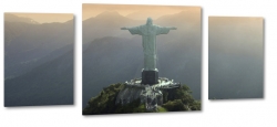 statua chrystusa zbawiciela, pomnik, jezus, brazylia, rio de janerio, zwiedzanie, objawienie, atrakcja, wzgrze, gra, widok, krajobraz