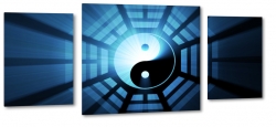 yin, yang, chiny, symbol, znak, biay, czarny, filozofia, blask, niebieski