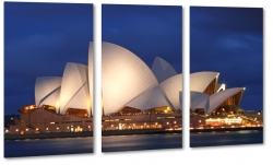 sydney opera house, australia, sydney, opera, sztuka, atrakcja, dark, noc, blask, wiata, skyline