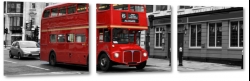 autobus, czerwony, pitrowy, londyn, anglia, podr, street, szare to, ulica, b&w