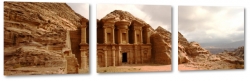 ad deir, jordan, petra, piaskowiec, budowla, zabytek, wykuty, pustynny, widok, atrakcja