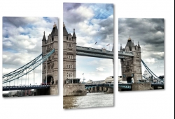 tower bridge, tamiza, londyn, london, anglia, wielka brytania, rzeka, most, chmury