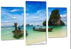 phra nang, wyspa, tajlandia, plaa, katamaran, nad brzegiem, niebieski