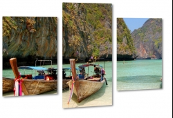 phra nang, wyspa, tajlandia, plaa, katamaran, nad brzegiem, krajobraz