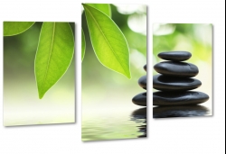 kamienie, wellness, zen, licie, zielone, spokj, rwnowaga, wyciszenie, spa