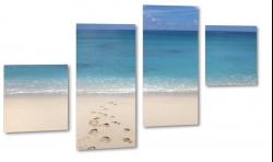 plaa, piasek, lady, stopy, brzeg morza, turkus, lazur, horyzont, morze, ocean, wakacje, odpoczynek