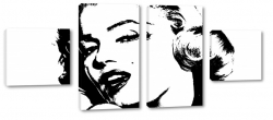 marylin monroe, gwiazda, czarno-biay, spojrzenie, zmysowa, b&w, kontrast