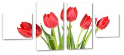 bukiet tulipanw, czerwone, holenderskie, wiosenne, kobiece, do salonu