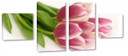 tulipany, rowe, bukiet, wiosenne, ogrd, prezent, do salonu