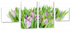 bukiet tulipanw, fioletowe, licie, ogrd, styl, gsto, do salonu, wiosennie