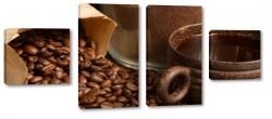 ziarna kawy, filianka, biaa, espresso, poranek, zapach, aromat, kawiarnia, brzowy