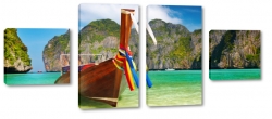 phi phi, wyspa, katamaran, tajlandia, tropikalny, katamaran, kolorowy, lazurowy, skay, klify