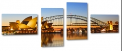 harbour bridge, sydney, australia, most, opera house, zatoka, port jackson, odbicie, do salonu