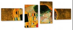 gustav klimt, pocaunek, sztuka, para, synny, obraz