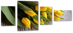 tulipany, holandia, zapach, te, bukiet, wiosenny, do salonu, drewno, st, deski