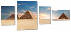 piramidy, egipt, afryka, faraon, staroytno, pustynia, lato, upa, piasek, wydmy