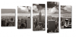 nowy jork, new york, skyline, empire state building, usa, miasto, metropolia, city, dark, noc