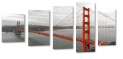 san francisco, golden gate bridge, most, rzeka, usa, stany, czerwony, zachd