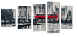 londyn, london, anglia, wielka brytania, bus, autobus, czerwony, szary, miasto, city