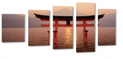 itsukushima, miyajima, brama torii, kyoto, morze japoskie, japonia, podr, krajobraz, widok, pejza