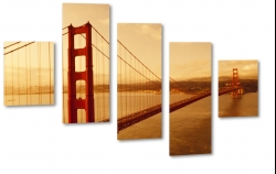 san francisco, golden gate bridge, most, rzeka, usa, stany, czerwony, zachd