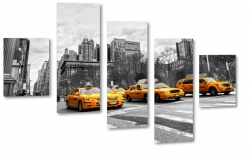 taxi, nowy jork, new york, city, manhattan, miasto, metropolia, usa, ty, szary