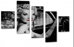 marylin monroe, gwiazda, moda, styl, kobieta, sawa, seksapil, miasto, city, samochd