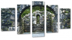mur, cegy, brama, okno, historia, zamek, widok