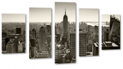 nowy jork, new york, empire state building, usa, miasto, metropolia, city, szary