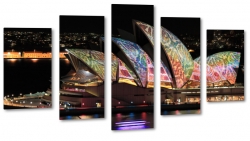 sydney opera house, australia, sydney, opera, sztuka, atrakcja, kolorowe