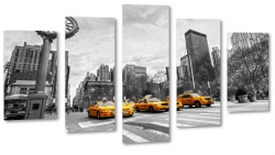taxi, nowy jork, new york, city, miasto, metropolia, usa, ty, szary