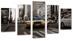 taxi, nowy jork, new york, city, miasto, metropolia, usa, ty, szary