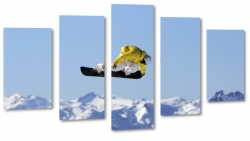 snowboard, deska, sport, gry, zima, ekstremalny, nieg, szczyt