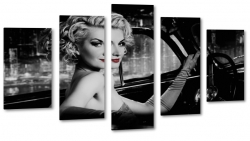 marylin monroe, gwiazda, moda, styl, kobieta, sawa, seksapil, miasto, city, samochd